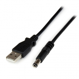 Startech 1m Usb To Type N Barrel 5v Dc Power Cable - Usb A To 5.5mm Dc - 1 Meter Usb To 5.5mm Dc
