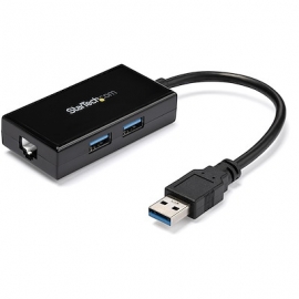 STARTECH.COM USB3.0 TO GIGABIT ETHERNET ADAPTER, USB3.0(2), BLACK, 2YR (USB31000S2H)