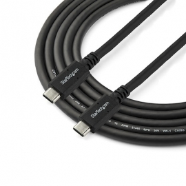 STARTECH.COM 1.8M USB-C 3.0 CABLE, 5A PD, TB3 COMPATIBLE, BLACK, 2YR (USB315C5C6)