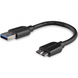 STARTECH.COM SHORT SLIM SUPERSPEED USB 3.0 A TO MICRO B CABLE - M/M LIFETIME WARR USB3AUB15CMS