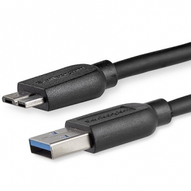 STARTECH.COM 2M SLIM USB3.0 TYPE-A TO USB3.0 MICRO-B CABLE, M TO M, LTW USB3AUB2MS