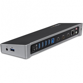 STARTECH.COM USB3.0 4K DOCK, TRIPLE DISPLAY, DP(2), HDMI, USB(5), RJ45, LOCK, 3YR (USB3DOCKH2DP)