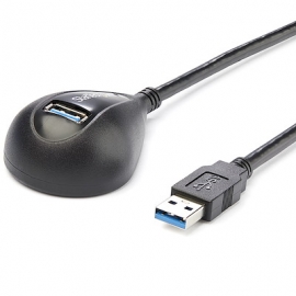STARTECH.COM 1.5M USB3.0 EXTENSION CABLE, DESKTOP BASE, M TO F, BLACK, LTW USB3SEXT5DKB