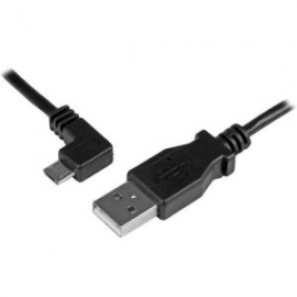 Startech Micro-usb Charge-and-sync Cable M/m - Left-angle Micro-usb - 30/24 Awg - 1 M (3 Ft.) Usbaub1mla