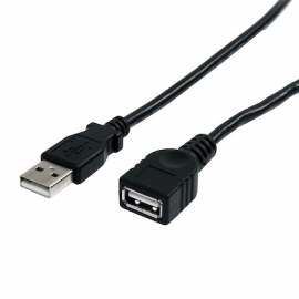 STARTECH.COM 1M BLACK USB 2.0 EXTENSION CABLE A TO A - M/F LIFETIME WARR USBEXTAA3BK