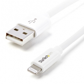 STARTECH.COM 2M USB-A TO LIGHTNING CABLE, MFi , WHITE, 2YR  USBLT2MW