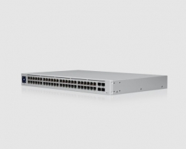 Ubiquiti POE SWITCH: UniFi 48 port Managed Gigabit Layer2 & Layer3 switch - 48x Gigabit Ethernet Ports w/ 32x 802.3at POE+, 4x SFP Port Touch Display 210W USW-48-POE-AU