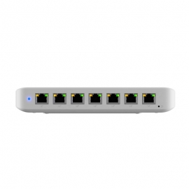 Ubiquiti USW-ULTRA-60WUltra 60W, Compact 8-port Layer 2 GbE PoE Switch, Versatile Mounting, 7 GbE PoE+ Output ports, 1 GbE Port, Includes PSU