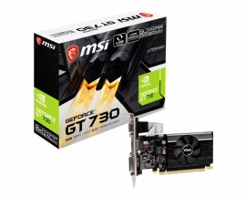 MSI nVidia Geforce N730K 2GD3 Low Profile Video Card, PCI-E 2.0, 902 MHz, DDR3, 1x DVI-D, 1x VGA, 1x HDMI 1.4a N730K-2GD3/LP