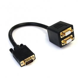 STARTECH.COM 30CM VGA TO 2X VGA VIDEO SPLITTER CABLE - DB15 CABLE LIFETIME WARR VGASPL1VV