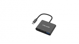Volans Aluminium Usb Type-C Usb-C To Usb 3.0 + Typ-C Female And Hdmi Digital Av Multiport Converter