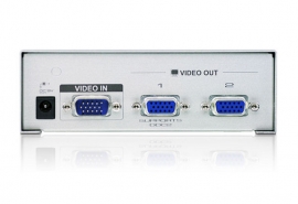 Aten Video Splitter 2 Port VGA Splitter 350Mhz, 1920x1440@60Hz, Cascadable To 3 Levels (Up To 8 Outputs) VS92A-AT-U