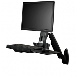 Startech Wall Mounted Sit Stand Desk - Single Monitor - Adjustable Standing Desk Converter - Height