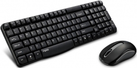Rapoo X1800S 2.4GHz Wireless Optical Keyboard Mouse Combo Black - 1000DPI Nano X1800S-Black