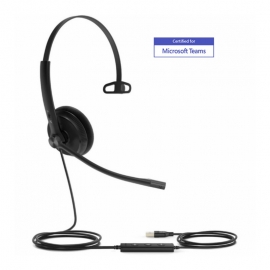 Yealink (UH34L-Mono-Teams)Microsoft Certified Teams USB Wired Headset, foam cushion