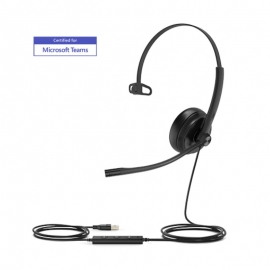 Yealink (UH34-SE-Mono-Teams) Microsoft Certified Teams USB Wired Headset with 3.5mm Jack