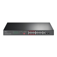 TP-Link TL-SL1218MP | 16-Port 10/100 Mbps + 2-Port Gigabit Rackmount Switch with 16-Port PoE+ - 006.008.0158