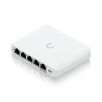 Ubiquiti | USW-Flex-2.5G-5 | UniFi Compact 5 Port Gigabit Desktop Switch, 4 x 2.5 GbE ports, 1 x 2.5 GbE PoE input port for power - UB.USW.FLEX.2.5G5