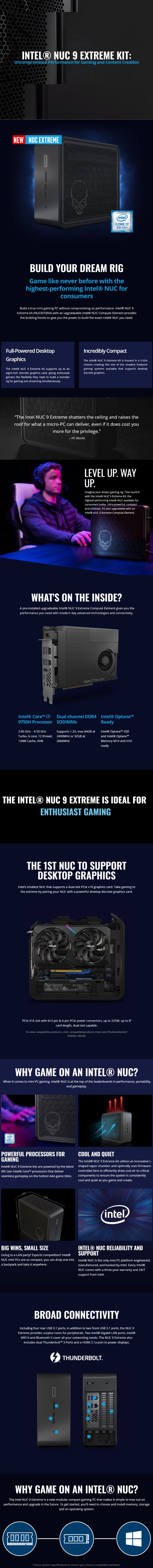 NUC 9 Extreme キット BXNUC9I5QNX Intel製 公式の店舗